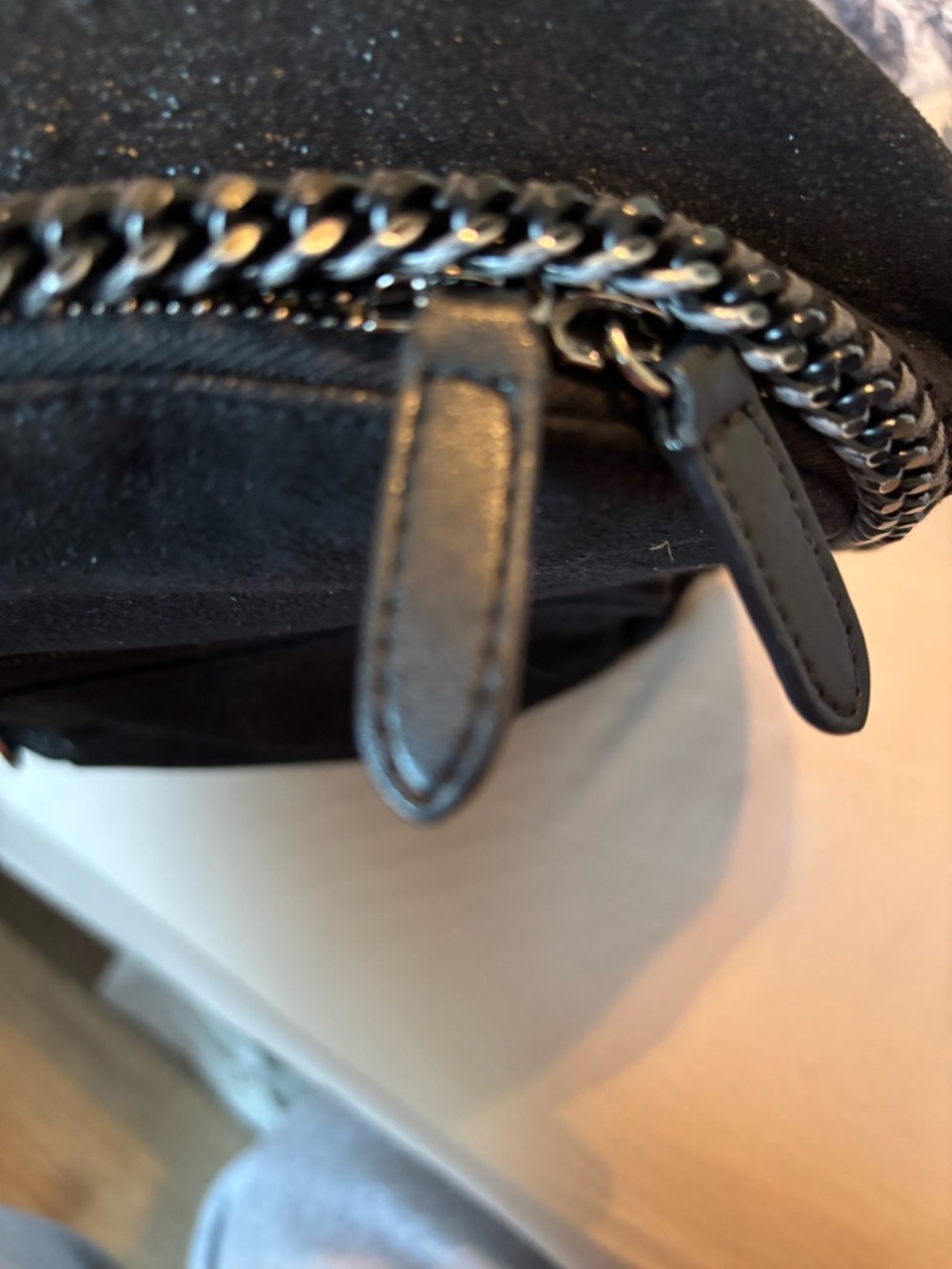 Stella McCartney Falabella Mini Backpack Black Shaggy Deer - Very Good - W/ Card - Picture 11 of 16